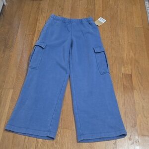 THEREABOUTS BRAND BOY'S  BLUE FLEECE CARGO PANTS SIZE MEDIUM 10-12